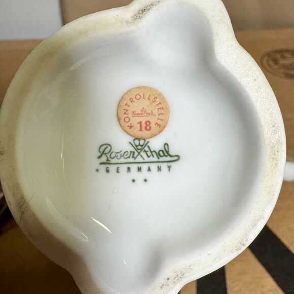 Rosenthal Germany White Porcelain Face Bud Vase Pitcher Mid-Century Art Deco VTG - Picture 6 of 8